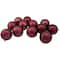 12ct Burgundy Red Shatterproof Matte Christmas Ball Ornaments 4" (100mm)